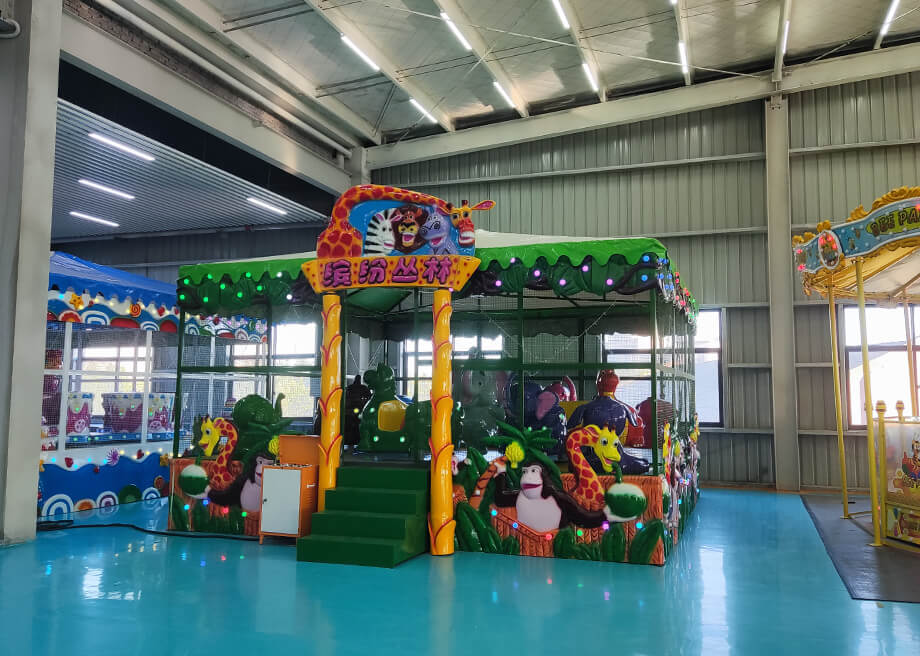 Colorful Jungle Spray Ball Car Rides
